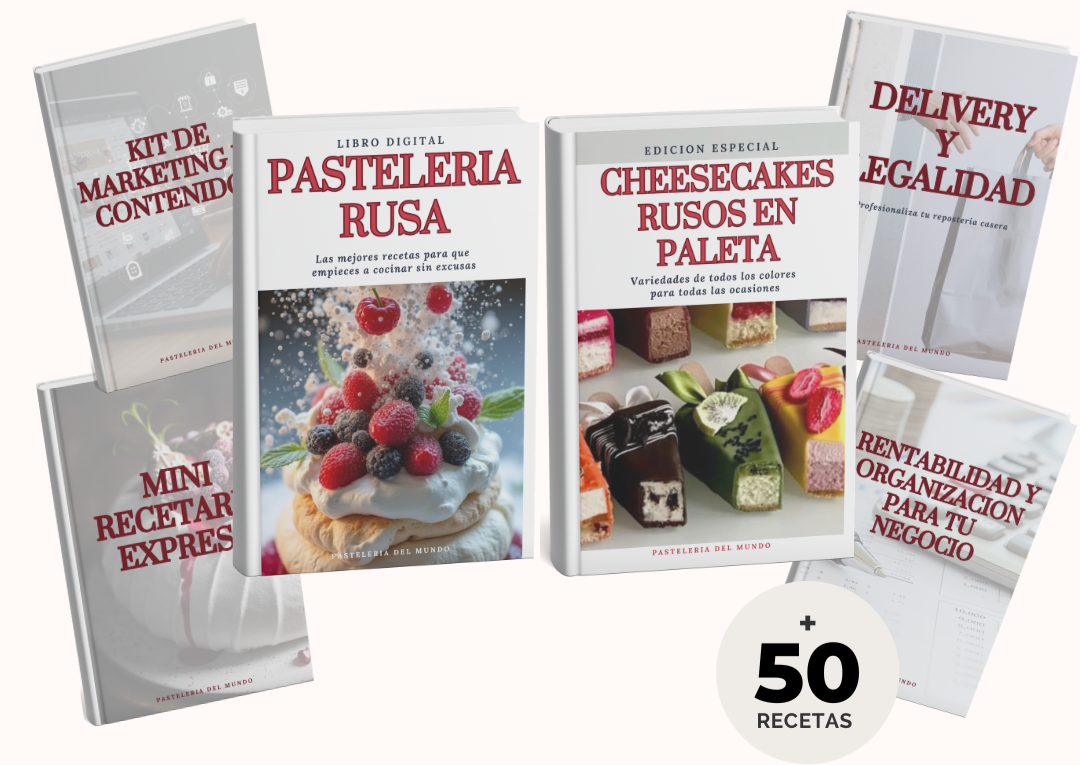 2 x 1: E-books de Pastelería Rusa + Cheesecakes en Paleta