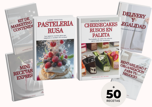 2 x 1: E-books de Pastelería Rusa + Cheesecakes en Paleta